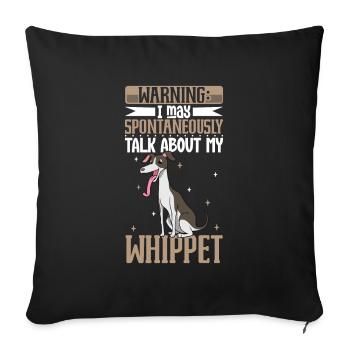 Whippet Lover - Sofa pillowcase 17,3'' x 17,3'' (45 x 45 cm) - black - Front