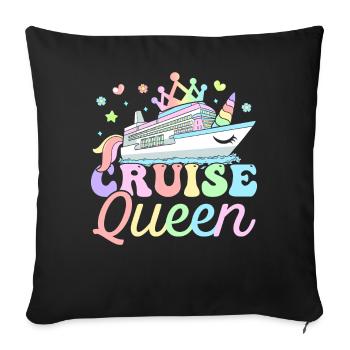 Cruise Holidays - Sofa pillowcase 17,3'' x 17,3'' (45 x 45 cm) - black - Front