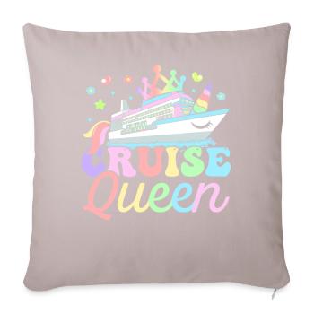Vacances en croisière - Housse de coussin décorative 45 x 45 cm - taupe clair - Devant