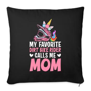 Motards tout-terrain - Housse de coussin décorative 45 x 45 cm - noir - Devant