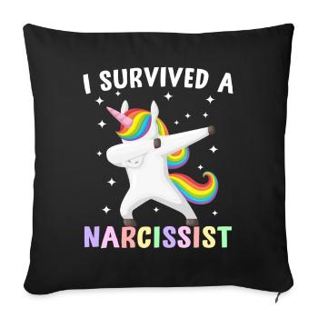 Funny Divorce Feminist - Sofa pillowcase 17,3'' x 17,3'' (45 x 45 cm) - black - Front