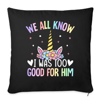 Célébration de la fête du divorce - Housse de coussin décorative 45 x 45 cm - noir - Devant