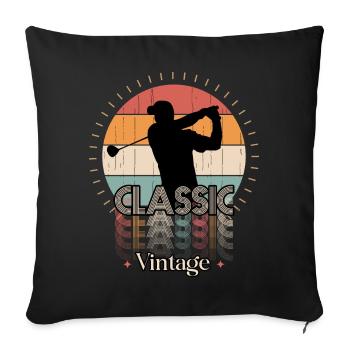 Vintage classic GOLF - Housse de coussin décorative 45 x 45 cm - noir - Devant