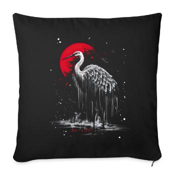 Japanese Bird, Nature, Japan, Culture, Wildlife - Sofa pillowcase 17,3'' x 17,3'' (45 x 45 cm) - black - Front