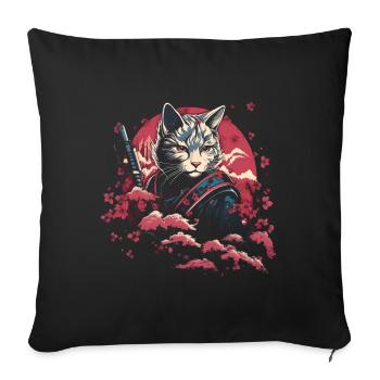 Japanische Samurai Japan - Sofakissenbezug 45 x 45 cm - Schwarz - Vorne