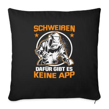 Soudeur Dire Design pour les métallurgistes - Housse de coussin décorative 45 x 45 cm - noir - Devant