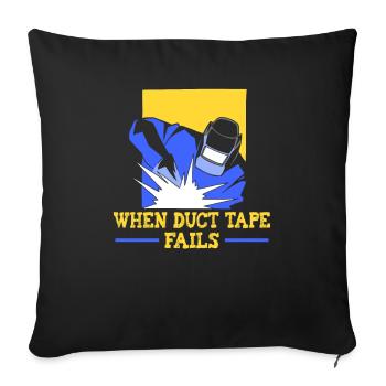 Soudeur Dire Design pour les métallurgistes - Housse de coussin décorative 45 x 45 cm - noir - Devant