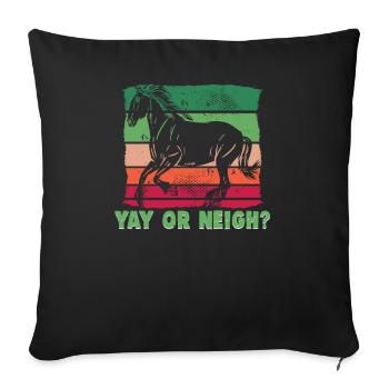 Equestrian and equestrian design for horse lovers - Sofa pillowcase 17,3'' x 17,3'' (45 x 45 cm) - black - Front