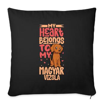 Dog Love - Magyar Vizsla - Sofa pillowcase 17,3'' x 17,3'' (45 x 45 cm) - black - Front