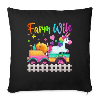 Farmer's Wife Farmer Girl - Sofa pillowcase 17,3'' x 17,3'' (45 x 45 cm) - black - Front