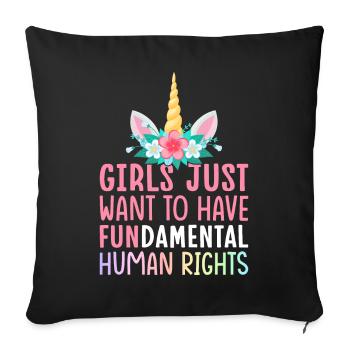Liberal Feministisch Weiblich - Sofakissenbezug 45 x 45 cm - Schwarz - Vorne