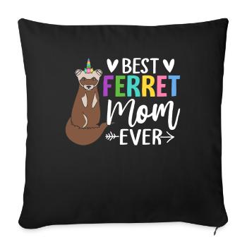 Amante de furet - Housse de coussin décorative 45 x 45 cm - noir - Devant