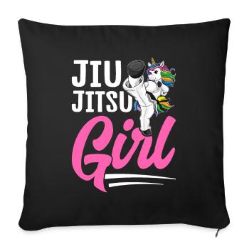 BJJ Girls Martial Arts - Sofa pillowcase 17,3'' x 17,3'' (45 x 45 cm) - black - Front