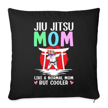 BJJ Mom Martial Arts - Sofa pillowcase 17,3'' x 17,3'' (45 x 45 cm) - black - Front