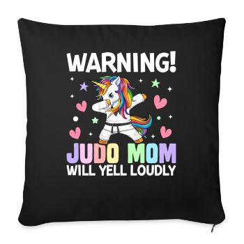 Maman d’arts martiaux - Housse de coussin décorative 45 x 45 cm - noir - Devant