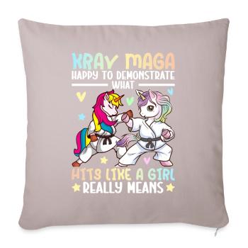 Martial Art Girl - Sofa pillowcase 17,3'' x 17,3'' (45 x 45 cm) - light taupe - Front