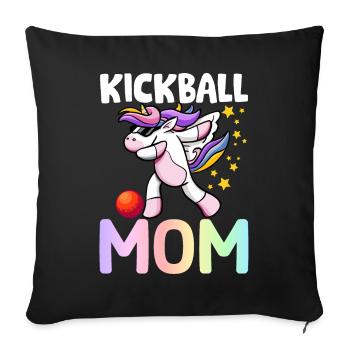 Joueur de kickball - Housse de coussin décorative 45 x 45 cm - noir - Devant
