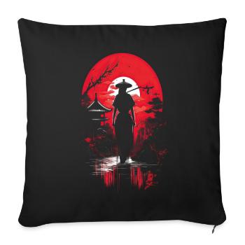 Geisha Kyoto Kimono Culture Samurai Anime Shrine - Sofa pillowcase 17,3'' x 17,3'' (45 x 45 cm) - black - Front