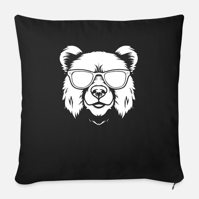 Bear Brown Bear - Sofa pillowcase 17,3'' x 17,3'' (45 x 45 cm) - black