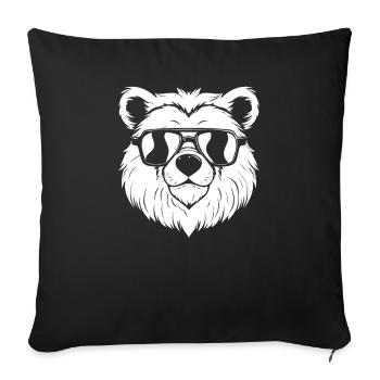 Bear Brown Bear Sunglasses - Sofa pillowcase 17,3'' x 17,3'' (45 x 45 cm) - black - Front