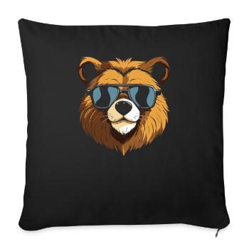 Bear Brown Bear Sunglasses - Sofa pillowcase 17,3'' x 17,3'' (45 x 45 cm) - black - Front