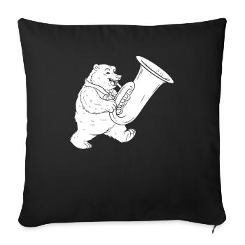 Fanfare Procession Tuba - Sofa pillowcase 17,3'' x 17,3'' (45 x 45 cm) - black - Front