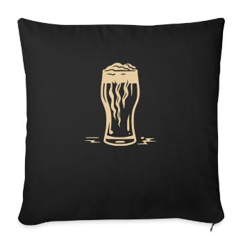 Beer Beer Lovers Cool - Sofa pillowcase 17,3'' x 17,3'' (45 x 45 cm) - black - Front