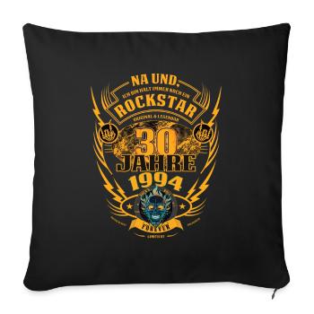 30. Geburtstag 1994 Rock'n Roll für immer Geschenk - Sofakissenbezug 45 x 45 cm - Schwarz - Vorne