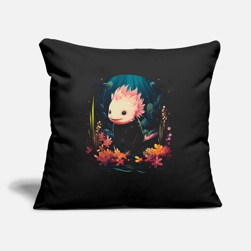 Mignon Axolotl Lover Artwork Housse de coussin décorative 45 x 45 cm