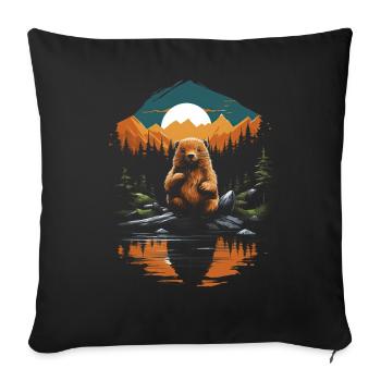 Mignon Adorable Animal Nature - Housse de coussin décorative 45 x 45 cm - noir - Devant
