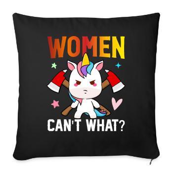 Firefighter Girl Fire Fighting - Sofa pillowcase 17,3'' x 17,3'' (45 x 45 cm) - black - Front
