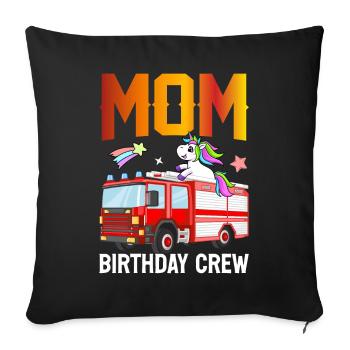 Firefighter Fire Fighting - Sofa pillowcase 17,3'' x 17,3'' (45 x 45 cm) - black - Front