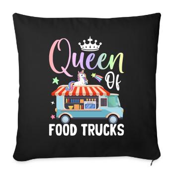 Female - Sofa pillowcase 17,3'' x 17,3'' (45 x 45 cm) - black - Front