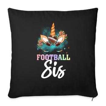 Soccer Girl Soccer Player - Sofa pillowcase 17,3'' x 17,3'' (45 x 45 cm) - black - Front