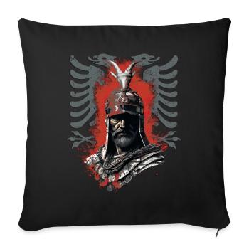 Albanischer Skanderbeg Kosovo Designs für Albaner - Sofakissenbezug 45 x 45 cm - Schwarz - Vorne