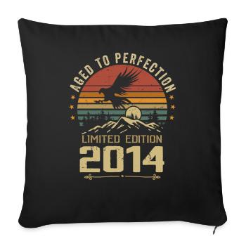 2014 Original Vintage Retro 2014 Anniversary - Sofa pillowcase 17,3'' x 17,3'' (45 x 45 cm) - black - Front