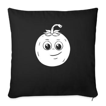 Tomatoes - Sofa pillowcase 17,3'' x 17,3'' (45 x 45 cm) - black - Front