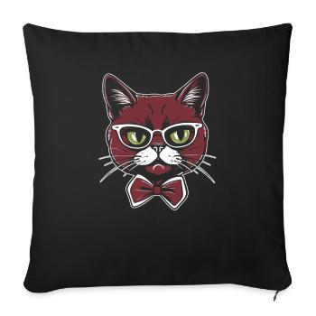 Cat Cute - Sofa pillowcase 17,3'' x 17,3'' (45 x 45 cm) - black - Front