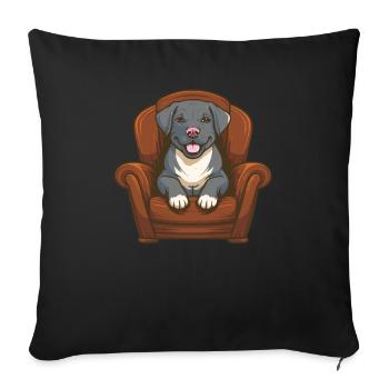 Hund Vierbeiner Niedlich - Sofakissenbezug 45 x 45 cm - Schwarz - Vorne