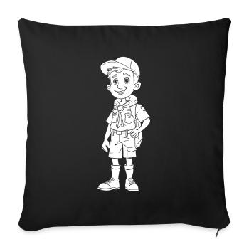 Boy Scout Boy - Sofa pillowcase 17,3'' x 17,3'' (45 x 45 cm) - black - Front