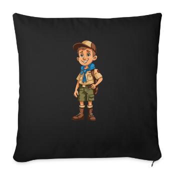 Boy Scout Guy - Housse de coussin décorative 45 x 45 cm - noir - Devant