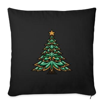 Arbre de Noël Noël - Housse de coussin décorative 45 x 45 cm - noir - Devant