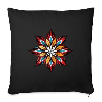 Frost Symbol Schnee Stern Winter - Sofakissenbezug 45 x 45 cm - Schwarz - Vorne