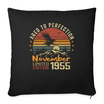 Les Légendes Sont Nées En Novembre 1955 - 1955 - Housse de coussin décorative 45 x 45 cm - noir - Devant