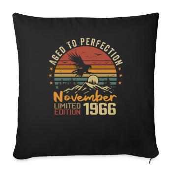 Les Légendes Sont Nées En Novembre 1966 - 1966 - Housse de coussin décorative 45 x 45 cm - noir - Devant