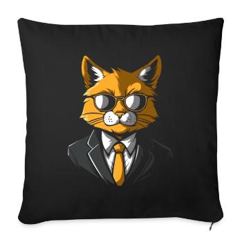 Cat Suit - Sofa pillowcase 17,3'' x 17,3'' (45 x 45 cm) - black - Front