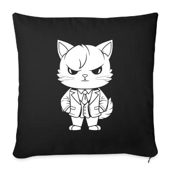 Cat Suit - Sofa pillowcase 17,3'' x 17,3'' (45 x 45 cm) - black - Front