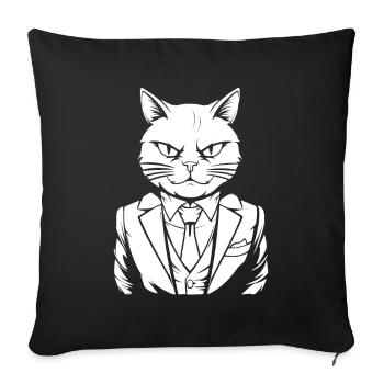 Cat Suit - Sofa pillowcase 17,3'' x 17,3'' (45 x 45 cm) - black - Front
