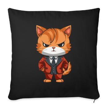 Cat Suit - Sofa pillowcase 17,3'' x 17,3'' (45 x 45 cm) - black - Front