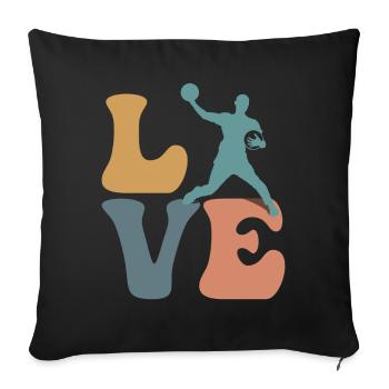 Dodgeball Team - Sofa pillowcase 17,3'' x 17,3'' (45 x 45 cm) - black - Front